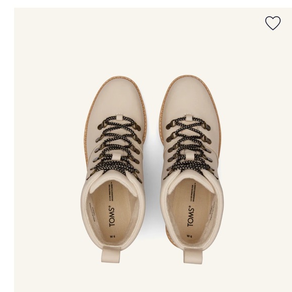 TOM’s ‘MELROSE’ SUEDE LEATHER WEDGE LACE UP BOOT- TIMBERLAND STYLE. Sz8 NWOB - Picture 6 of 10